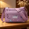 Bolso Cruzado Casual, Bolso Multicapa, Bolso Grande de Tela Oxford para Madre, Mochila para Personas de Mediana Edad, Bolso Cruzado de Lona para Teléfono Móvil