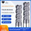 Fresa de Topo de Liga de Aço Tungstênio 70 Graus Material Temperado com Tratamento Térmico Liga de Alta Dureza Cnc Fundo Plano Quatro Arestas