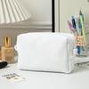 2023 nuevo neceser plisado de onda de color sólido de gran capacidad, bolsa de almacenamiento para estudiantes fresca y amigable con la piel para lavar