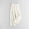 Pantalones de Pierna Ancha con Costura Central 100% Cachemir Puro para Mujer Estilo Casual Simple para el Trabajo Engrosados Otoño e Invierno Nuevos Pantalones Versátiles