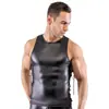 Lencería Sexy para Hombres, Conjunto de Cuero Sintético, Sexy Chaleco Negro con Tirantes, Shorts, Ropa para Actuaciones en Escenario y Bares, Tops y Pantalones