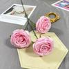 Simulación de 3 rosas de cabeza 3 rosas de cabeza grande rosa concubina imperial rosa individual decoración de camino de boda hotel arreglo floral de flor falsa flor