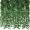 Treliças de Hera Artificial Transfronteiriças, Folhas de Hera Falsas, Plantas Florais de Plástico para Pendurar Decorações de Casamento e Festa