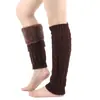 Polainas de lana tejida, cubrepiernas, cubrepiés, calcetines apilados para mujer, forrados de polar, diseño trenzado, protectores cálidos para piernas y rodillas, venta al por mayor transfronteriza europea y americana