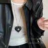 Collar con Colgante Metálico Estilo Mismo que Blogger Coreano, Cadena para Clavícula de Flor Simple y Delicada, Cadena Larga para el Cuello
