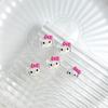 Novos Acessórios de Arte para Unhas Desenho Animado Hello Kitty de Praia Anel de Natação Azul e Branco Gato KT Laço Acessórios de Armadura Feitos à Mão