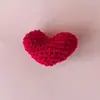 Producto Terminado: Corazón de Hilo Tejido a Mano con Relleno de Algodón, Accesorio de Ropa de Tela, Llavero, Corazón de Hilo Ganchillado