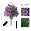 Planta Terrestre de Eucalipto Violeta da Amazon para Decoração de Jardim, Decoração de Casa ao Ar Livre para Primavera e Verão, Casamento, Folhagem Artificial
