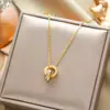 Venta caliente transfronteriza temperamento personalidad cuerpo completo titanio acero collar mujer galvanizado oro 18K cadena clavícula collar joyería no se decolora