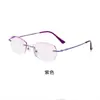Gafas de Lectura Diamantadas Sin Marco Cortadas al Borde para Mujer, Luz Antiazul, Apariencia Juvenil, Alta Definición, Modernas, Ultraligeras, Producto Genuino para Personas de Mediana Edad y Mayores