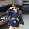 Sudadera de primavera y otoño para niños, estilo coreano, top casual elegante con cuello camisero para niños, ropa de otoño para niños pequeños, comercio exterior