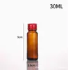 En stock botellas de líquido oral de 30 ml, frascos pequeños de vidrio ámbar para medicamentos, 20 ml, 50 ml, frascos marrones a prueba de luz para productos de salud con enzimas