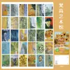 Postal Muran Arte Van Gogh Retro Pintura al Óleo Paisaje Tarjeta de Felicitación Regalo Tarjeta de Mensaje de Bendición Caja Luminosa