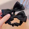 Pasador de Pelo con Lazo de Cinta Blanca para Mujer, Pasador de Verano, Tocado Super Hada, Elegante, Elegantes Accesorios para el Cabello en la Parte Posterior de la Cabeza