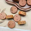 Madeira de Pessegueiro Antiga Quatro Vias Riqueza, Paz e Alegria Conjunto de Duas Peças DIY Acessórios para Joias de Contas Budistas Pulseira Pingente Artigo