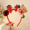 Chifres de Rena de Natal Transfronteiriços Decoração de Árvore Pequena Presilha de Cabelo de Natal Pelúcia Fofa Adereço de Cabeça para Festa de Feriado Acessórios de Cabelo para Meninas