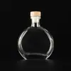 Botella pequeña de licor con tapa, Botella de licor de vidrio, Empaque con etiqueta de licor extranjero de 100 ml, Botella de licor vacía transparente al por mayor, Capacidad pequeña