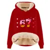 Sudadera con Capucha y Cordón de Manga Larga Holgada Casual de Gran Tamaño para Otoño e Invierno, Composito de Imitación de Algodón, Lana de Cordero, Hombro Caído