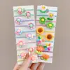 Goma para el pelo de dibujos animados de frutas de verano para niños y niñas, Cuerda para el pelo pequeña tipo 'chirrido', Accesorios para el pelo de alta elasticidad, Diadema
