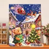 Pintura al óleo digital de Santa Claus transfronteriza para colorear DIY, diseño personalizado basado en imágenes proporcionadas, pintura decorativa acrílica para principiantes, venta al por mayor