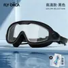 Óculos de Natação Novo Estilo para Adultos, Homens e Mulheres, À Prova d'Água de Alta Definição, Anti-Nevoeiro, Lente Plana, Alta Definição, Óculos de Natação de Armação Grande, Goggles