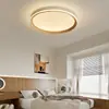 Luz de techo minimalista de espectro completo para estudio con protección ocular, estilo antiguo vintage, color nogal, veta de madera, luz para dormitorio principal