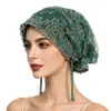 Artículo de Boutique de Alta Gama Encaje Bordado Floral Exquisito Borla Pañuelo para la Cabeza Sombrero Premium Hecho a Mano