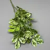 Planta Verde Artificial Transfronteriza con Hojas de Frijol para Decoración de Bodas, Planta de Boda Estilo Bosque, Un Tallo con 2 Ramas, Aproximadamente 15 Hojuelas para Decoración