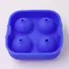 Fabricante recomenda bola de silicone com quatro furos, bola de gelo redonda com quatro furos, forma de gelo criativa caixa de gelo, suprimentos de bandeja de cubo de gelo de silicone