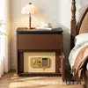 Caja fuerte de mesita de noche integrada en el dormitorio del hogar, caja fuerte oculta con sistema de doble cerradura (contraseña y clave), gabinete de almacenamiento de joyas y documentos