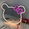 Nueva Luz de Noche Acrílica LED Luminosa Luz de Atmósfera Creativa Lámpara de Pared Decorativa Melodía Neón Espejo de Maquillaje Luz