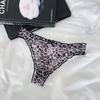 Wild Spice Girl * Nova calcinha estampada sexy com estampa de leopardo fina respirável e que não deixa marcas