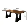 Escritorio Grande Largo de Madera Maciza Simple Moderno para Sala de Estar Mesa de Estudio de Oficina Banco de Trabajo para el Hogar Escritorio de Comedor para Apartamento Pequeño Integrado