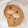 [Selección Premium] Pendientes de Perlas con Forma de Gota de Aceite de Jade Imitación Estilo Chino Nuevo Pendientes Retro con Borlas de Gota de Agua Accesorios Simples Hanfu para Mujeres
