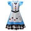 Traje de Cosplay de Personaje con Estampado Digital de Halloween Transfronterizo para Niños Vestido de Niña con Manga Voladora 2489