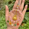 Hangzhou Autêntico Novo Estilo Chinês Cinco Vias Deus da Riqueza Pepita de Ouro Pequena Saco da Sorte Decoração Pendente Ornamento Pendente para Carro Presente