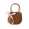 Cesta de almacenamiento tejida similar al ratán, cesta de regalo de frutas, cesta de regalo portátil, regalo de mano de dama de honor, caja vacía, caja de regalo, cesta de flores