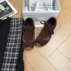 Zapatos Deportivos Casuales de Cuero Mate Retro Súper Suaves Zapatos de Entrenamiento Alemanes para Mujer Otoño Versátiles con Cordones Zapatos para Correr Forrest Gump