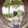 Traje de baño infantil de dos piezas lindo lunares manga abullonada fan de princesa niños pequeños niña aguas termales playa traje de baño
