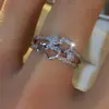 Anillo Abierto de Lujo Ligero con Forma de Corazón Incrustado de Diamantes para Mujer, Modernos Anillos de Pareja con Circonita Microincrustada, Joyería de Regalo para el Día de San Valentín