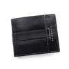 Nueva Cartera Corta con Bisagra para Hombre Moda Costura Bolso Plegable Tres Veces Gran Capacidad Múltiples Tarjetas Compartimento para Monedas Cartera de Hombre