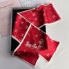 Bufanda de seda estrecha de alta gama coreana para mujer, de marca famosa, combinable con todo, larga, estilo retro, para bolso, con lazo, 2024