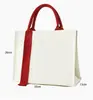 Bolsa tote tridimensional personalizada, bolsa de mão de lona, pode ser impressa com logotipo, bolsa de lona lisa, bolsa tote de grande capacidade para presente