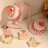 Mini Bolo de Aniversário Estilo Doce Acessórios de Cabelo Chapéu Rosa Xadrez Presilha de Cabelo Celebridade da Internet Adereços de Cabeça para Festa Fofos para Mulheres