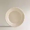 Prato Embossado Clássico Retrô Francês Prato de Sobremesa para Chá da Tarde Prato de Bolo Prato Raso para Frutas Doméstico Prato para Lanches Conjunto de Louças