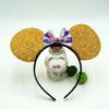 Diadema de Mickey Mouse nueva europea y americana lentejuelas brillantes lazo diadema metálica accesorios para el pelo fiesta de primavera venta directa de fábrica