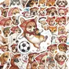 50 pegatinas nuevas de perros transfronterizos, lindas pegatinas de graffiti impermeables para decoración de vida de cachorros con pañuelo, materiales para decoración de computadora