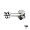 Artículo Popular Transfronterizo Clavo de Nariz de Titanio G23, Piercing de Labio de Tres Bolas Soldadas, Clavo para Oreja, Clavo para Hélice de Oreja de Bola Lisa, Joyería para Piercing de Aleación de Titanio