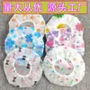 Touca de banho estampada em desenho animado, espessa e à prova d'água para adultos, cobertura para a cabeça protetora de cabelo para mulheres, touca de banho transparente para uso no banheiro para evitar que o cabelo molhe