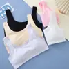 Ropa interior para adolescentes para estudiantes de secundaria y preparatoria durante su período de desarrollo, Chaleco deportivo de algodón puro, Delgado, 100% algodón, Copas antideslizantes